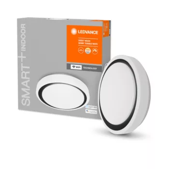 LEDVANCE SMART+ Orbis Moon mennyezeti lámpa beltéri fehér, okos WiFi, hangvezérelhető, 24W, fekete
