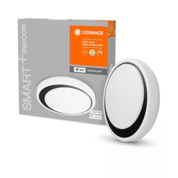 LEDVANCE SMART+ Orbis Moon mennyezeti lámpa beltéri fehér, okos WiFi, hangvezérelhető, 32W, fekete