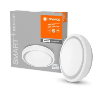 LEDVANCE SMART+ Orbis Moon mennyezeti lámpa beltéri fehér, okos WiFi, hangvezérelhető, 24W, Szürke