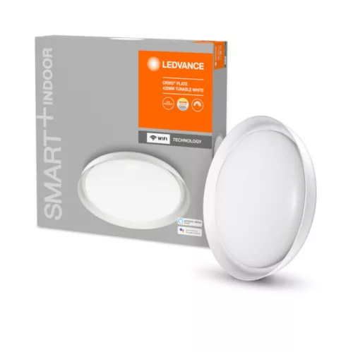 LEDVANCE SMART+ Orbis Plate mennyezeti lámpa beltéri fehér, okos WiFi, 24W, 3000-6500K
