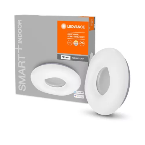 LEDVANCE SMART+ Orbis Cromo mennyezeti lámpa beltéri fehér, okos WiFi, 30W, 3000-6500K