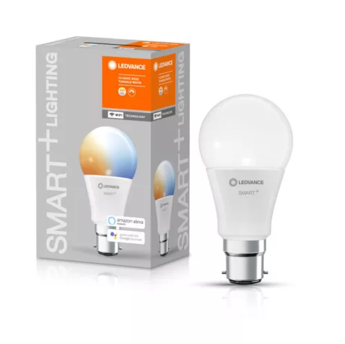 LEDVANCE SMART+ LED izzó Classic WiFi, szabályozható, 9W, 2700-6500K, RGBW, B22d foglalat