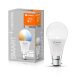 LEDVANCE SMART+ WIFI vezérlésű LED fényforrás Classic forma szabályozható 9 W-os változtatható színhőmérséklet: fehér / RGBW 2700-6500 K 806 lm IP20 15 000 óra B22d hangvezérelhető 4058075515642