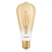 LEDVANCE SMART+ LED izzó, okos Zigbee, filament, 6W, 2400K, E27 foglalat, 680lm, meleg fehér