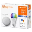 LEDVANCE Google Nest Mini Bundle okos Bluetooth LED izzó szürke, RGBW, E27 foglalat, IP20