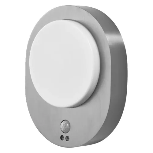 LEDVANCE Endura DISC fali lámpa kültéri acél, 8W, 3000K, IP44, 370lm, 244mm hosszú
