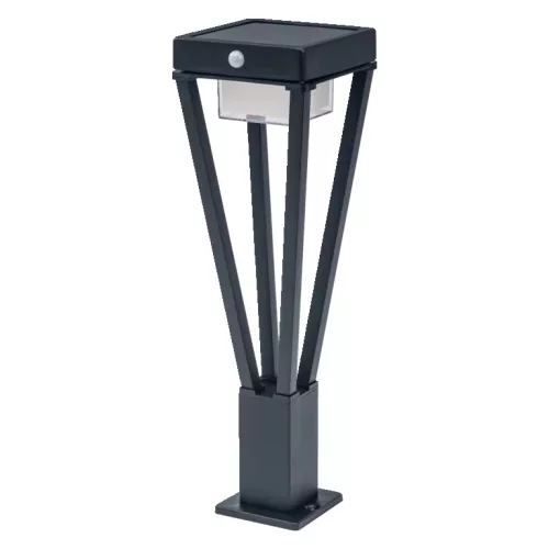 LEDVANCE Endura SOLAR napelemes kültéri lámpa fekete, 6W, 3000K, IP44, 550lm, 500mm magas