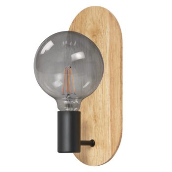 LEDVANCE Decor Wood LED lámpatest beltéri fekete, IP20, E27 foglalat, 220-240V, 300mm magas