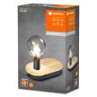 LEDVANCE Decor Wood LED lámpatest beltéri fekete, IP20, E27 foglalat, 220-240V, 98mm magas