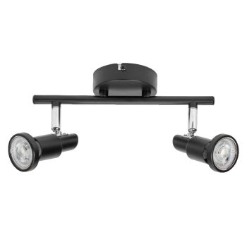 LEDVANCE LED Spot Black beltéri fali lámpa fekete, IP20, GU10 foglalat, 155mm magas, 256mm