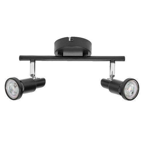 LEDVANCE LED SPOT BLACK beltéri oldalfali lámpatest fekete színben, 2db GU10 foglalattal, IP20 védettséggel, 5 év garanciával, 220-240V ( 4058075828780 )