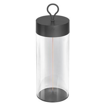 LEDVANCE Decor Filament LED lámpatest sötétszürke, 1,2W, 2700K, IP20, 100lm, 130mm átmérő