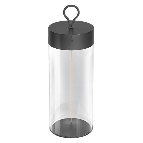 LEDVANCE Decor Filament LED lámpatest sötétszürke, 1,2W, 2700K, IP20, 100lm, 130mm átmérő