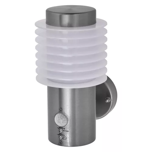 LEDVANCE Endura Rondo kültéri fali lámpa acél, 9,5W, 3000K, IP44, 700lm, 25000 óra élettartam