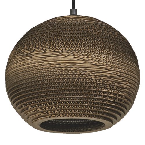 LEDVANCE Decor Cardboard Ball Pendant beltéri mennyezeti/függesztett lámpatest barna színben, E27 foglalattal, IP20 védettséggel, 5 év garanciával, 220-240V ( 4058075837102 )