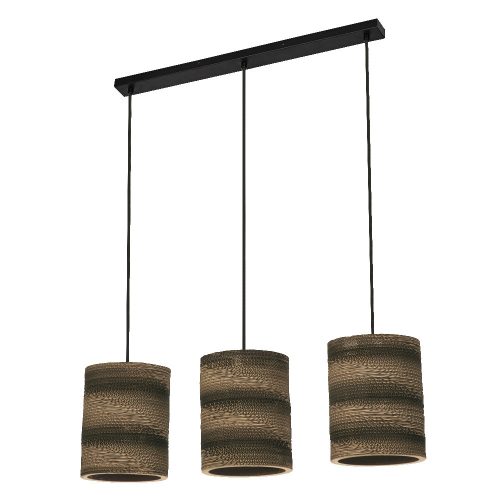 LEDVANCE Decor Cardboard Cylinder Pendant beltéri mennyezeti/függesztett lámpatest barna színben, 3db E27 foglalattal, IP20 védettséggel, 5 év garanciával, 220-240V ( 4058075837263 )