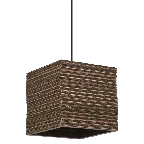 LEDVANCE Decor Square függesztett lámpa barna, IP20, E27 foglalat, 220-240V, 250mm széles