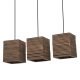 LEDVANCE Decor Cardboard Square Pendant beltéri mennyezeti/függesztett lámpatest barna színben, 3db E27 foglalattal, IP20 védettséggel, 5 év garanciával, 220-240V ( 4058075837386 )