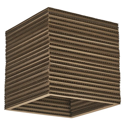 LEDVANCE Decor Cardboard Square Ceiling beltéri oldalfali lámpatest barna színben, E27 foglalattal, IP20 védettséggel, 5 év garanciával, 220-240V ( 4058075837409 )