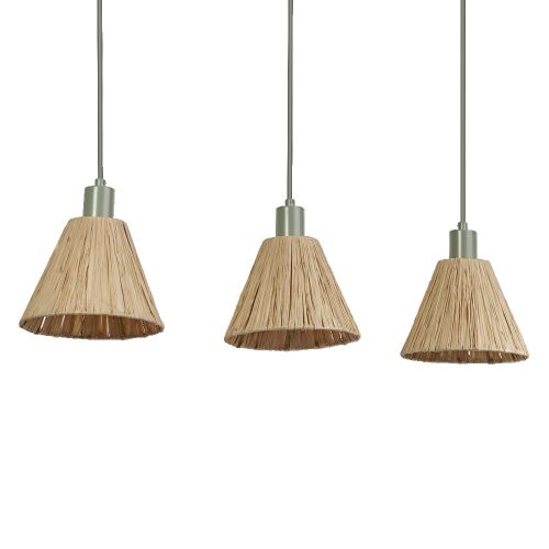 LEDVANCE Decor Raffia beltéri mennyezeti/függesztett lámpatest barna/zöld színben, 3db E27 foglalattal, IP20 védettséggel, 5 év garanciával, 220-240V ( 4058075838178 )