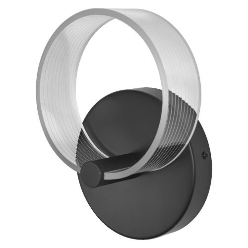 LEDVANCE Decor Circle fali lámpa beltéri fekete, 8W, 3000K, IP20, 370lm, 220-240V