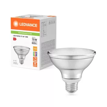 LEDVANCE dimmelhető LED spot, E27 foglalat, 10W, 2700K, 633lm, meleg fehér, energiatakarékos