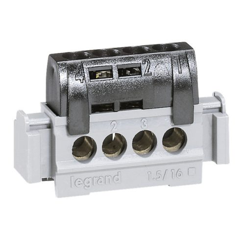 Legrand 004850 Lexic elosztókapocs IP2 4 fázis csatlakozás fekete ( Legrand 004850 )