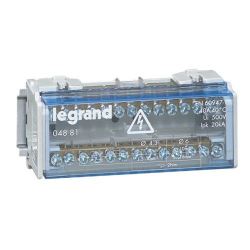 Legrand 004881 Lexic elosztóblokk 2P 40A 17 furat ( Legrand 004881 )
