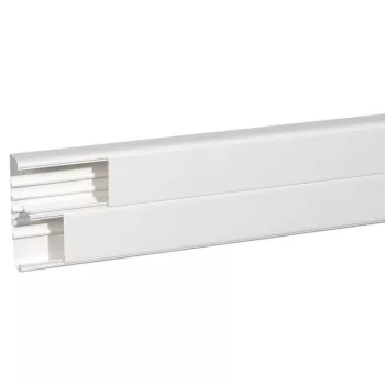   Legrand 010470 Univerzális DLP kábelcsatorna, 195 x 50 mm, 2x85 mm-es hajlékony fedéllel, válaszfal nélkül, Program Mosaic szerelvényekkel szerelhető, 2 m, fehér ( Legrand 010470 )