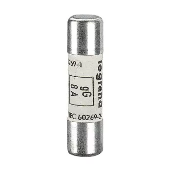   Legrand 013308 Lexic hengeres olvadóbiztosító 8A gG 10 x38 kiolvadás jelző nélkül ( Legrand 013308 )