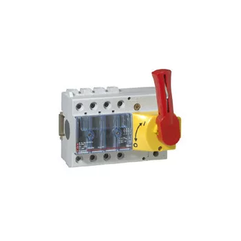   Legrand 022315 Vistop 63A 4P mellső, piros kar/sárga fedlap, terhelésszakaszoló kapcsoló sínre ( Legrand 022315 )