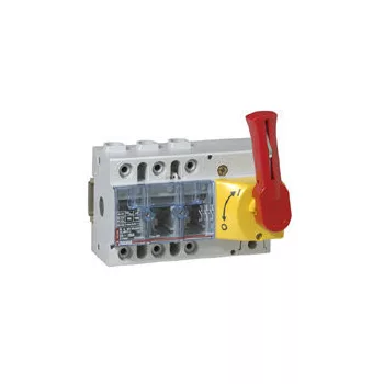   Legrand 022334 Vistop 125A 3P mellső, piros kar/sárga fedlap, terhelésszakaszoló kapcsoló sínre ( Legrand 022334 )