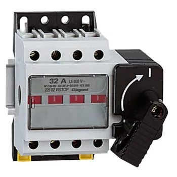   Legrand 022502 Vistop 32A 4P mellső, fekete karral, terhelésszakaszoló kapcsoló ( Legrand 022502 )