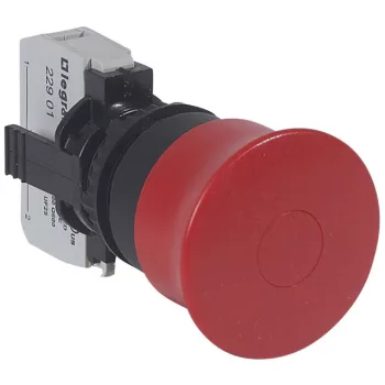   Legrand 023721 Osmoz vészleállító gomb reteszoldás húzással - Ny - piros Ø40 ( Legrand 023721 )