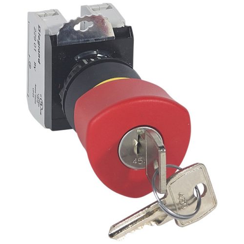Legrand 023727 Osmoz vészleállító gomb reteszoldás kulccsal EN418 - Ny+Z - piros Ø40 ( Legrand 023727 )