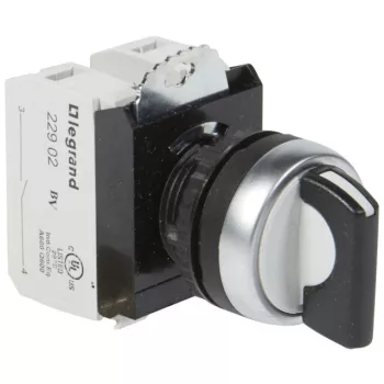   Legrand 023732 Osmoz forgatókaros 3 állású középre visszaugrós kapcsoló - 2Z - fekete ( Legrand 023732 )