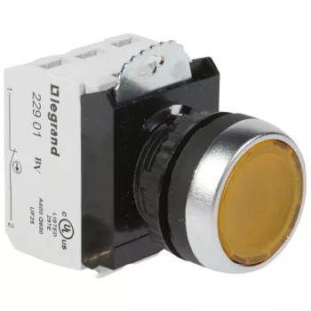   Legrand 023754 Osmoz süllyesztett nyomógomb 24V~/= Z+Ny - sárga ( Legrand 023754 )