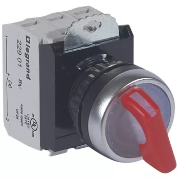   Legrand023761 Osmoz forgókaros 2 fix állású kapcsoló 24V~/= Z+Ny - piros ( Legrand023761 )