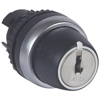   Legrand 023961 Osmoz kulcsos 3 állású visszaugrós kapcsoló - fekete ( Legrand 023961 )