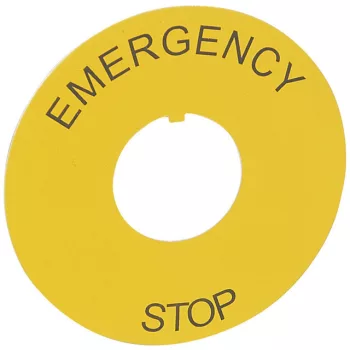   Legrand 024176 Osmoz cimke vészleállító nyomógombhoz Ø60 - "EMERGENCY STOP" ( Legrand 024176 )