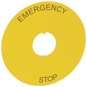   Legrand 024179 Osmoz cimke vészleállító nyomógombhoz Ø80 - "EMERGENCY STOP" ( Legrand 024179 )