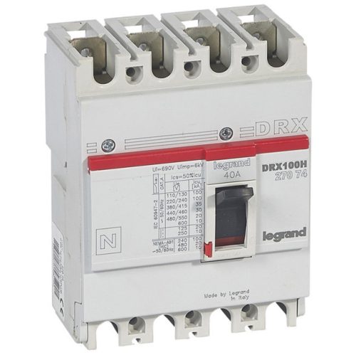 Legrand 027074 DRX100 4P 35 kA 40A t.m. kompakt megszakító ( Legrand 027074 )