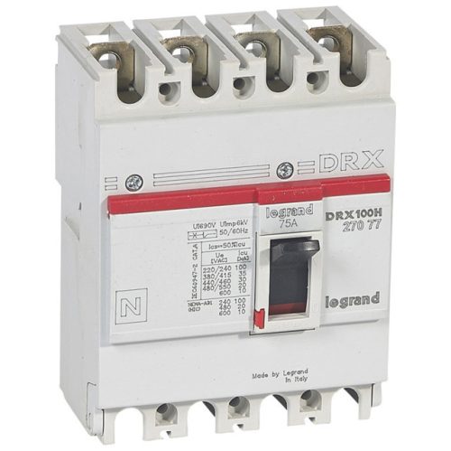 Legrand 027077 DRX100 4P 35 kA 75A t.m. kompakt megszakító ( Legrand 027077 )