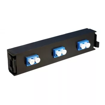   Legrand 032113 optikai patch modul 3xLC duplex monomódusú címkével és címketartóval fekete LCS3 ( Legrand 032113 )