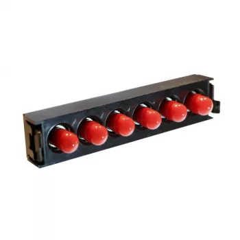   Legrand 032117 optikai patch modul 6xST szimplex monomódusú címkével és címketartóval fekete LCS3 ( Legrand 032117 )