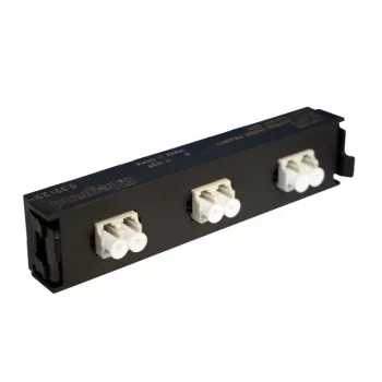   Legrand 032123 optikai patch modul 3xLC duplex multimódusú címkével és címketartóval fekete LCS3 ( Legrand 032123 )