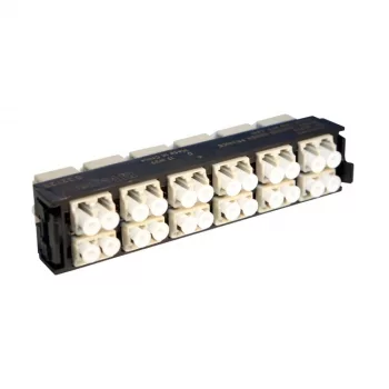   Legrand 032125 optikai patch modul 12xLC duplex multimódusú címkével és címketartóval fekete LCS3 ( Legrand 032125 )