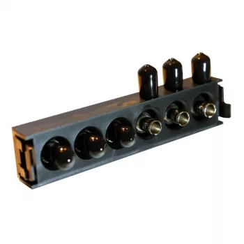   Legrand 032127 optikai patch modul 6xST szimplex multimódusú címkével és címketartóval fekete LCS3 ( Legrand 032127 )
