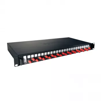   Legrand 032163 optikai patch panel fix 24xST szimlex multimódusú 1U-19" fekete LCS3 ( Legrand 032163 )