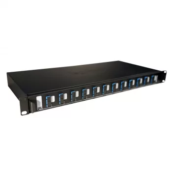   Legrand 032164 optikai patch panel fix 12xSC duplex monomódusú 1U-19" fekete LCS3 ( Legrand 032164 )